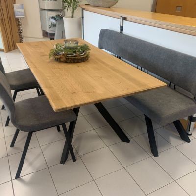 Eiche Massiv Tisch  schlicht-lackiert